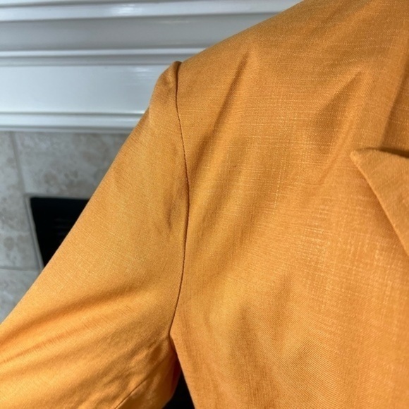 Asos Oversized Blazer With Shoulder Pads In Yellow Gold - Picture 3 of 15